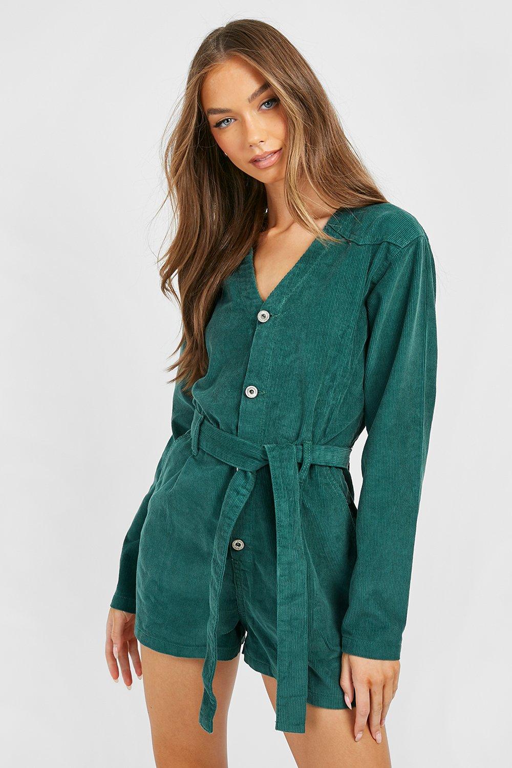 Boohoo cheap green playsuit